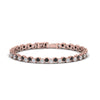 Load image into Gallery viewer, zig-zag-tennis-black-diamond-bracelet-in-rose-gold-FDBRC10410GBLACK-NL-RG