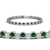 Load image into Gallery viewer, zig-zag-tennis-emerald-bracelet-in-white-gold-FDBRC10410GEMGRANGLE2-NL-WG