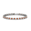 Load image into Gallery viewer, zig-zag-tennis-orange-sapphire-bracelet-in-white-gold-FDBRC10410GSAOR-NL-WG