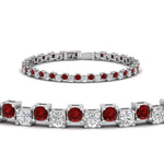 Load image into Gallery viewer, zig-zag-tennis-ruby-bracelet-in-white-gold-FDBRC10410GRUDRANGLE2-NL-WG