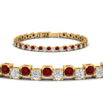 Load image into Gallery viewer, zig-zag-tennis-ruby-bracelet-in-yellow-gold-FDBRC10410GRUDRANGLE2-NL-YG