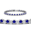 Load image into Gallery viewer, zig-zag-tennis-sapphire-bracelet-in-white-gold-FDBRC10410GSABLANGLE2-NL-WG