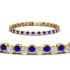 Load image into Gallery viewer, zig-zag-tennis-sapphire-bracelet-in-yellow-gold-FDBRC10410GSABLANGLE2-NL-YG