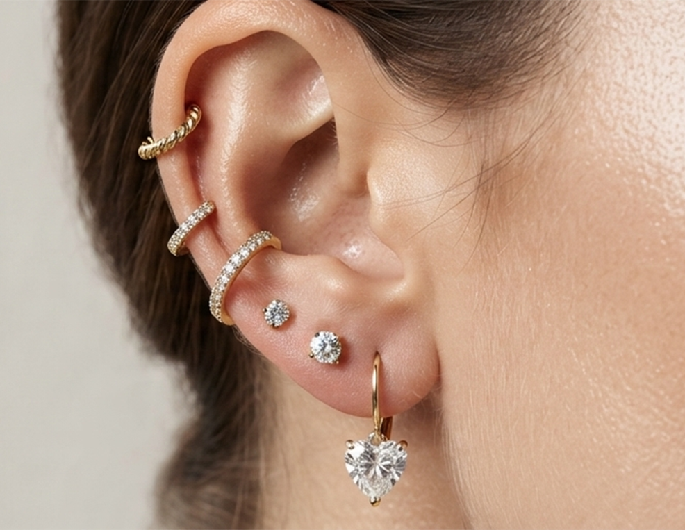 Ear Piercing Guide: Types, Pain, Healing & How to Build a Stack