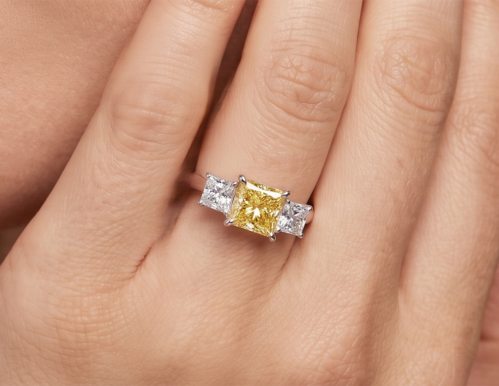 How to Style a Colored Diamond Engagement Ring | Fascinating Diamonds