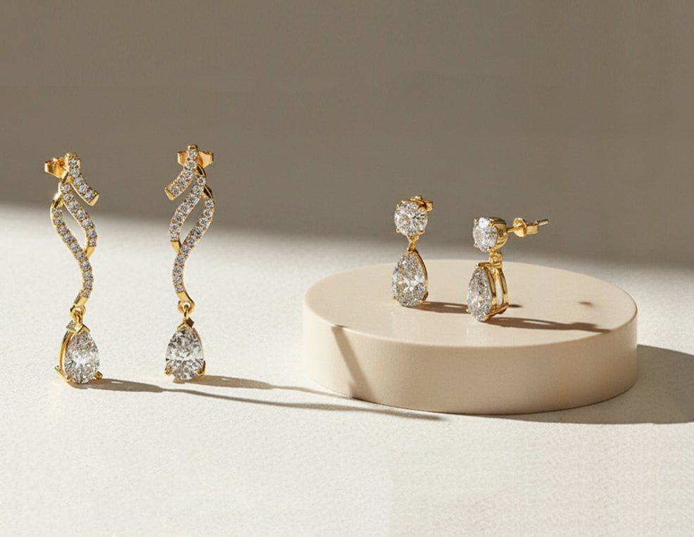 Teardrop Diamond Earrings Explained: Why Pear Shaped Diamonds Look Bigger