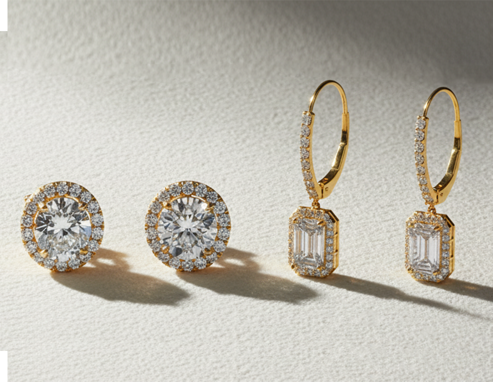 Why Halo Diamond Earrings Look Bigger Than They Are style=