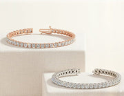 rose gold & white ggold tennis bracelets