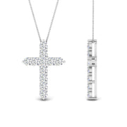 White Gold Cross Necklaces & Pendants for Women
