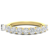 9 stone cushion cut wedding band