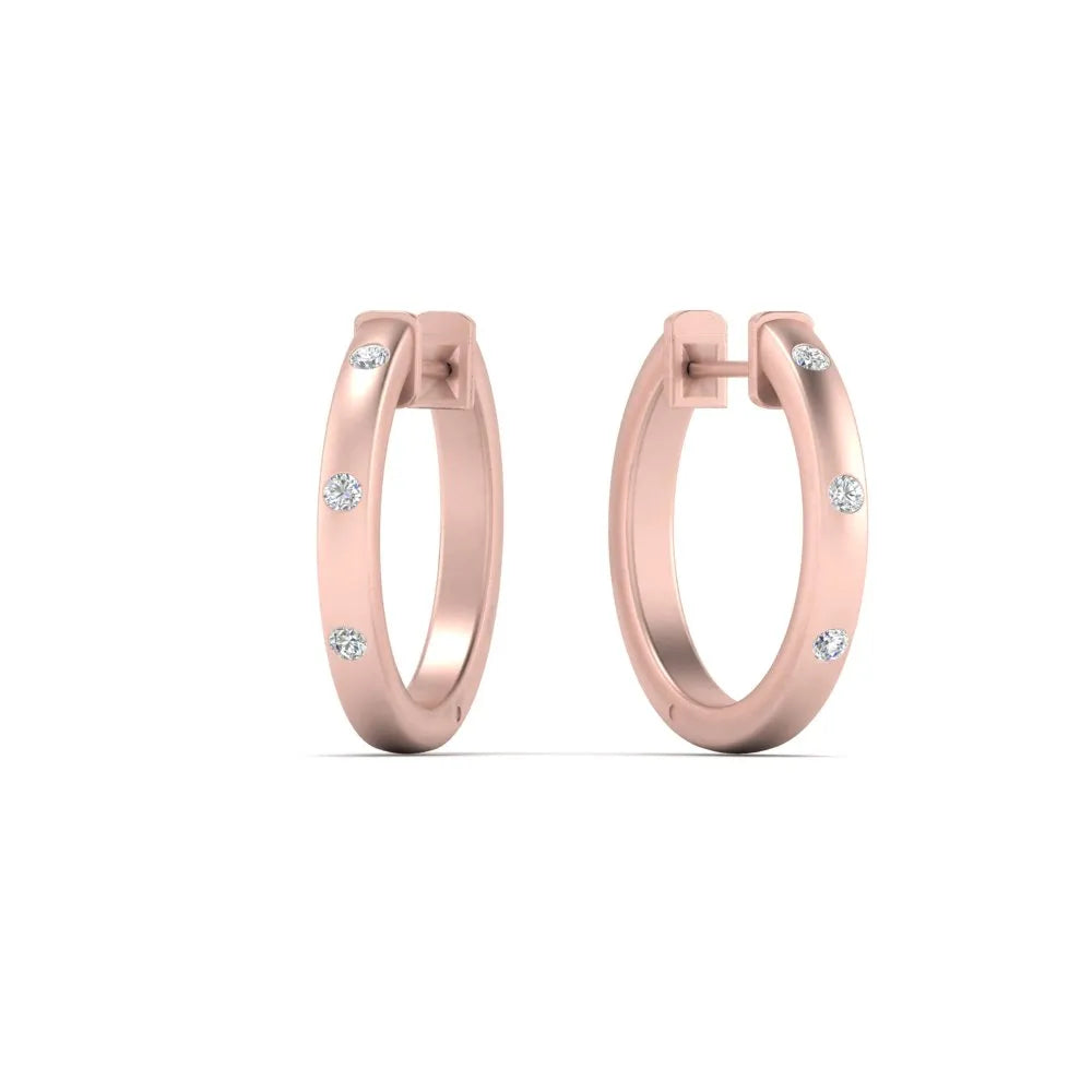 Rose Gold Hoop Earrings for Women