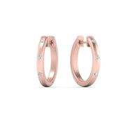 Rose Gold Hoop Earrings for Women