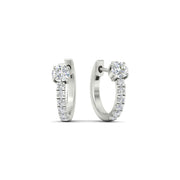 White Gold Hoop Earrings for Women