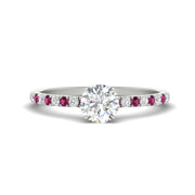 Micro pavé engagement rings