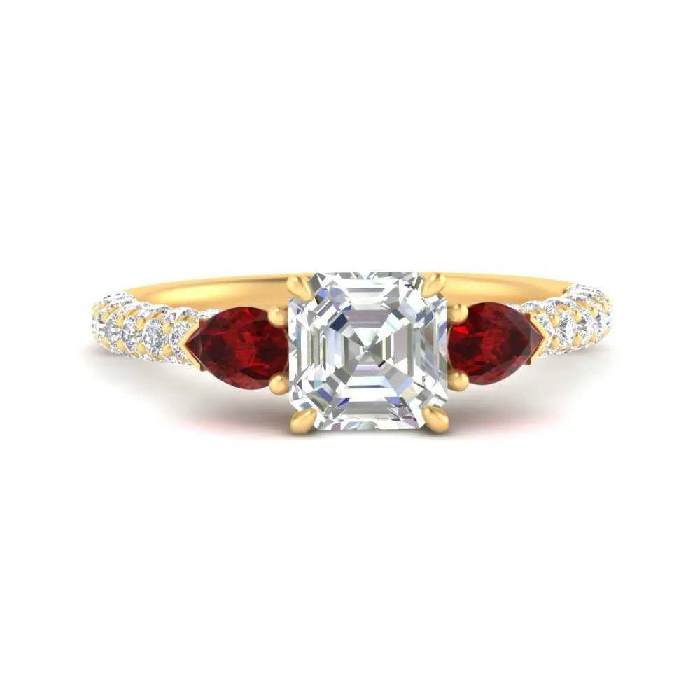 Asscher Cut Engagement Rings for Women
