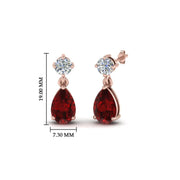  Pear Drop Diamond Earring