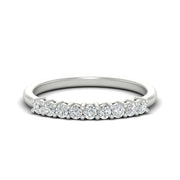 Half Eternity 9 stone Band Ring in Platinum 