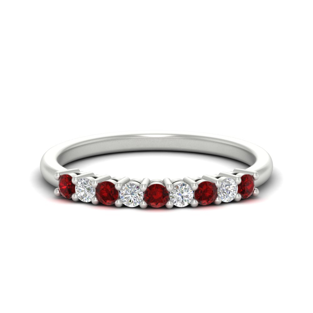 Ruby Wedding Bands and Wedding Rings for Women