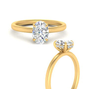 Hidden Halo Engagement Rings for Women