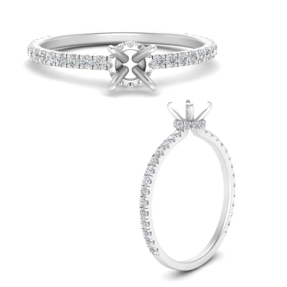 Engagement Ring Settings Only (No Center Stone Included)
