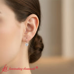Load image into Gallery viewer, 0-50-carat-heart-shape-diamond-stud-leverback-earrings-in-rose-gold-fdear9225ht-model
