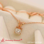 Load image into Gallery viewer, 0-50-ct-diamond-princess-cut-solitaire-necklace-in-18k-rose-gold-fdpd8469pr-0-50ct-fancy-nl-rg.jpg?v=1758712853
