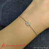 Load image into Gallery viewer, 0-50-ct-emerald-bezel-set-chain-bracelet-in-14k-white-gold-fdbrc11133em-0-50-ct-4