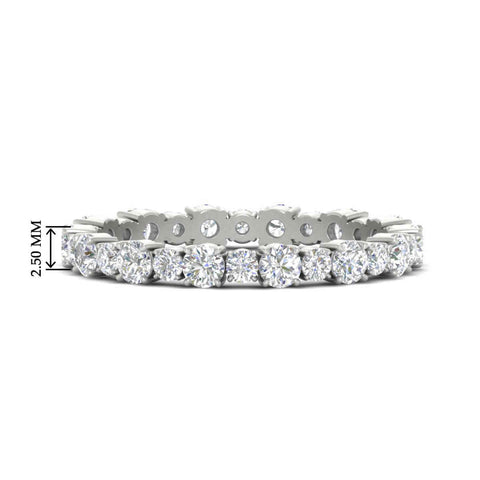 0.85 Carat Alternating Size Round Diamond Eternity Ring