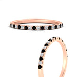 Load image into Gallery viewer, 0.15-ct-delicate-u-prong-stack-black-diamond-band-in-rose-gold-FD8370GBLACKANGLE3-0.15CT-NL-RG.jpg
