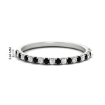 Load image into Gallery viewer, 0.15-ct-delicate-u-prong-stack-black-diamond-band-in-white-gold-FD8370GBLACK-0.15CT-NL-WG-HW.jpg

