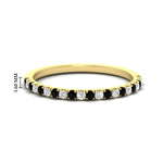 Load image into Gallery viewer, 0.15-ct-delicate-u-prong-stack-black-diamond-band-in-yellow-gold-FD8370GBLACK-0.15CT-NL-YG-HW.jpg
