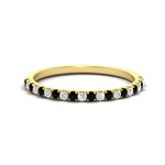 Load image into Gallery viewer, 0.15-ct-delicate-u-prong-stack-black-diamond-band-in-yellow-gold-FD8370GBLACK-0.15CT-NL-YG.jpg
