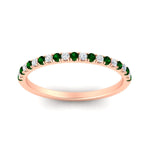 Load image into Gallery viewer, 0.15-ct-delicate-u-prong-stack-emerald-band-in-rose-gold-FD8370GEMGRANGLE5-0.15CT-NL-RG.jpg
