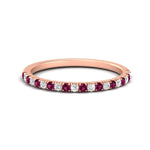 Load image into Gallery viewer, 0.15-ct-delicate-u-prong-stack-pink-sapphire-band-in-rose-gold-FD8370GSADRPI-0.15CT-NL-RG.jpg
