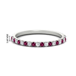 Load image into Gallery viewer, 0.15-ct-delicate-u-prong-stack-pink-sapphire-band-in-white-gold-FD8370GSADRPI-0.15CT-NL-WG-HW.jpg
