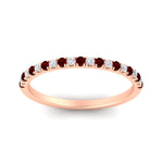 Load image into Gallery viewer, 0.15-ct-delicate-u-prong-stack-ruby-band-in-rose-gold-FD8370GRUDRANGLE5-0.15CT-NL-RG.jpg
