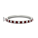 Load image into Gallery viewer, 0.15-ct-delicate-u-prong-stack-ruby-band-in-white-gold-FD8370GRUDR-0.15CT-NL-WG-HW.jpg
