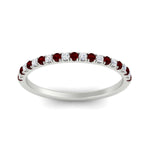 Load image into Gallery viewer, 0.15-ct-delicate-u-prong-stack-ruby-band-in-white-gold-FD8370GRUDRANGLE5-0.15CT-NL-WG.jpg
