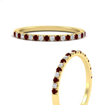 Load image into Gallery viewer, 0.15-ct-delicate-u-prong-stack-ruby-band-in-yellow-gold-FD8370GRUDRANGLE3-0.15CT-NL-YG.jpg
