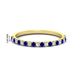 Load image into Gallery viewer, 0.15-ct-delicate-u-prong-stack-sapphire-band-in-yellow-gold-FD8370GSABL-0.15CT-NL-YG-HW.jpg

