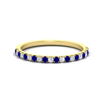 Load image into Gallery viewer, 0.15-ct-delicate-u-prong-stack-sapphire-band-in-yellow-gold-FD8370GSABL-0.15CT-NL-YG.jpg

