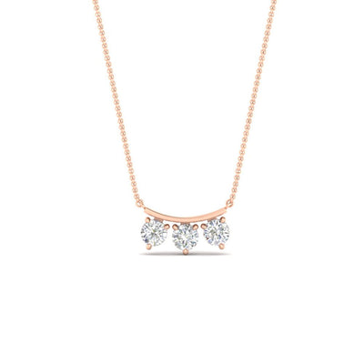 Classic Trio Diamond Pendant Necklace