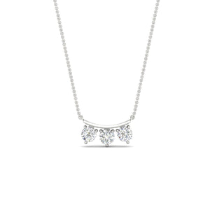 Classic Trio Diamond Pendant Necklace
