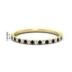 Load image into Gallery viewer, 0.20-ct-delicate-womens-custom-black-diamond-wedding-band-in-yellow-gold-FD8370GBLACK-0.20CT-NL-YG-HW.jpg
