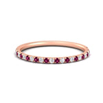 Load image into Gallery viewer, 0.20-ct-delicate-womens-custom-pink-sapphire-wedding-band-in-rose-gold-FD8370GSADRPI-0.20CT-NL-RG.jpg

