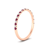 Load image into Gallery viewer, 0.20-ct-delicate-womens-custom-pink-sapphire-wedding-band-in-rose-gold-FD8370GSADRPIANGLE2-0.20CT-NL-RG.jpg
