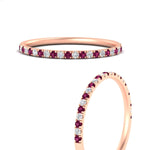 Load image into Gallery viewer, 0.20-ct-delicate-womens-custom-pink-sapphire-wedding-band-in-rose-gold-FD8370GSADRPIANGLE3-0.20CT-NL-RG.jpg
