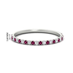 Load image into Gallery viewer, 0.20-ct-delicate-womens-custom-pink-sapphire-wedding-band-in-white-gold-FD8370GSADRPI-0.20CT-NL-WG-HW.jpg
