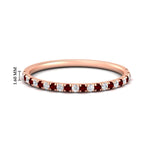 Load image into Gallery viewer, 0.20-ct-delicate-womens-custom-ruby-wedding-band-in-rose-gold-FD8370GRUDR-0.20CT-NL-RG-HW.jpg
