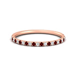 Load image into Gallery viewer, 0.20-ct-delicate-womens-custom-ruby-wedding-band-in-rose-gold-FD8370GRUDR-0.20CT-NL-RG.jpg
